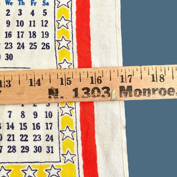 Vintage 1960 Ringling Bros and Barnum & Bailey Circus Calendar Kitchen Towel - Picture 12 of 12